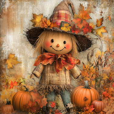 Fall Scarecrow Wall Art, MB-00039, Sign For Wreath, 10x10